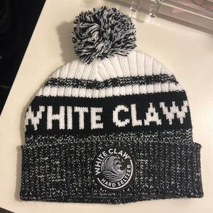 White Claw Black and White Beanie